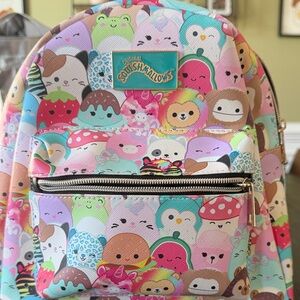 Squishmallows Multicolor Character Leather Backpack